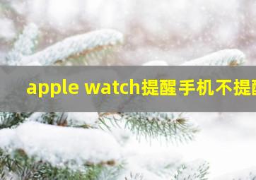 apple watch提醒手机不提醒